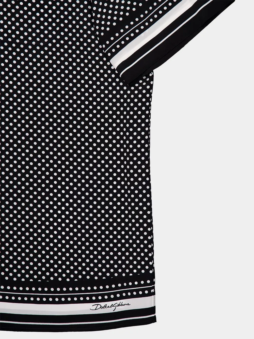 Crepe de Chine Silk Polka Dot Shirt