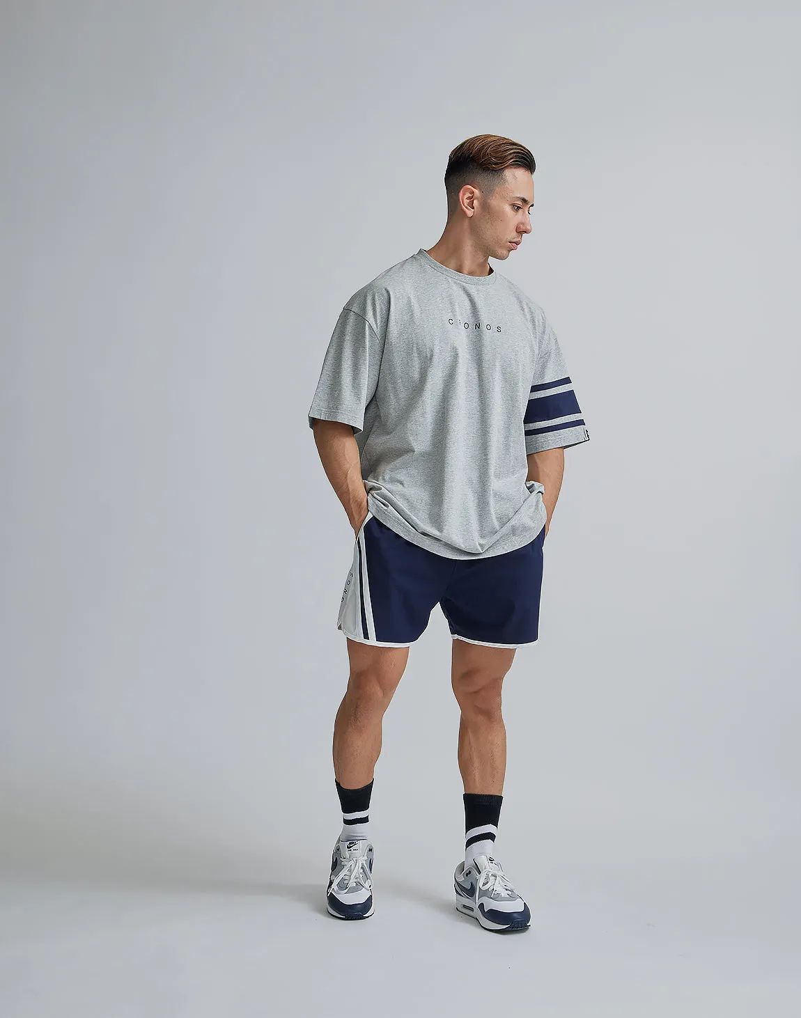 CRONOS BRASSARD OVERSIZE T-SHIRTS【GRAY】
