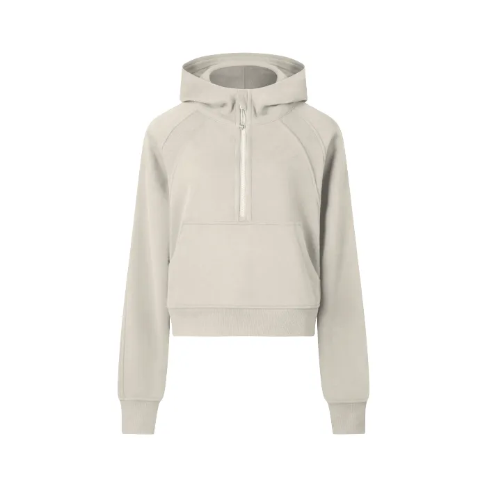 Cropped Half-Zip Hoodie