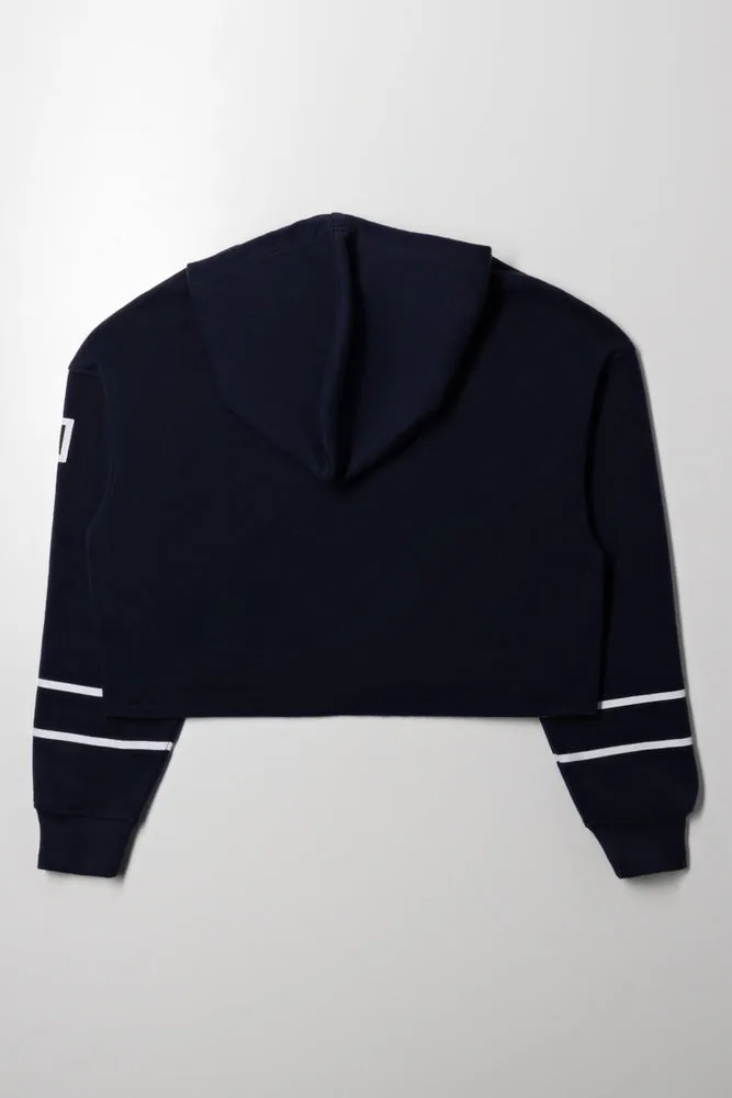 Cropped Hoodie Navy