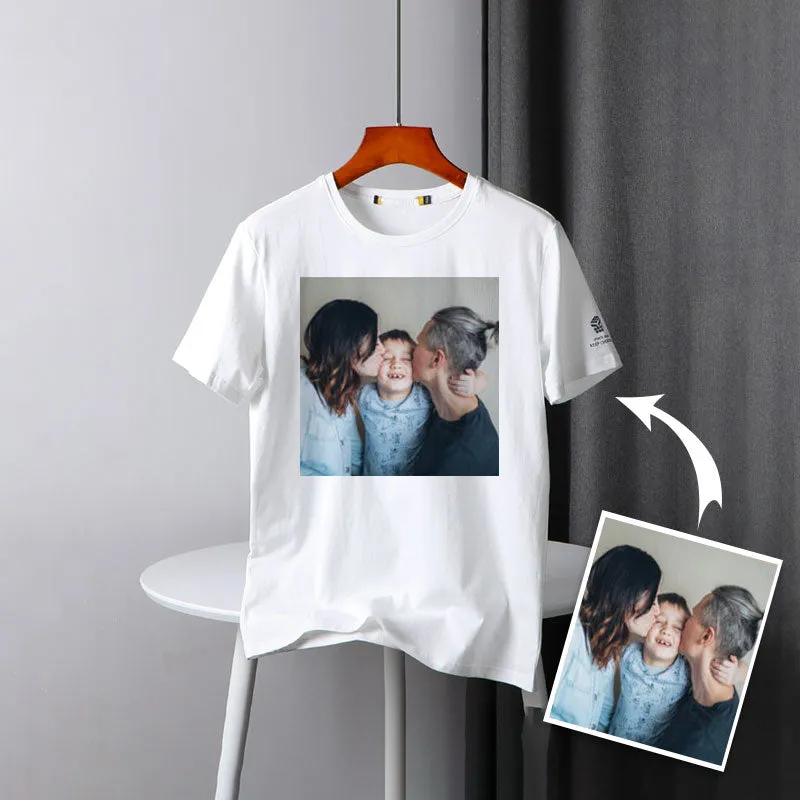 Custom Unisex Crewneck T-shirts Personalized Classical T-shirts Casual Style