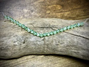 Czech Glass Fire Polished Bead Strand - Faceted Rounds - 5mm - 5”