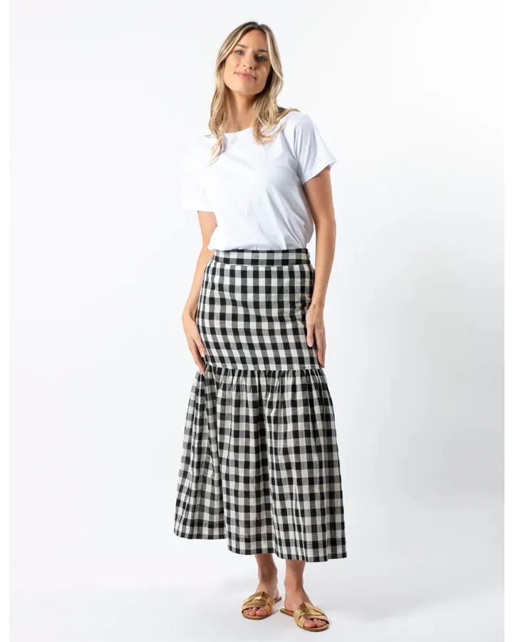 Dalton Skirt - Black & White Check