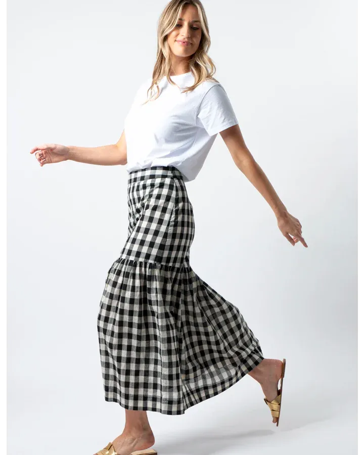 Dalton Skirt - Black & White Check