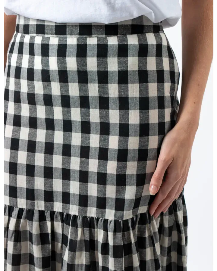 Dalton Skirt - Black & White Check
