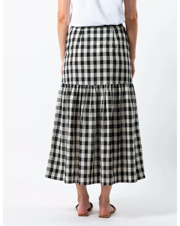 Dalton Skirt - Black & White Check
