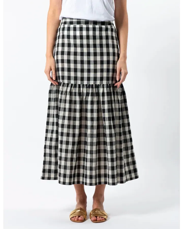 Dalton Skirt - Black & White Check