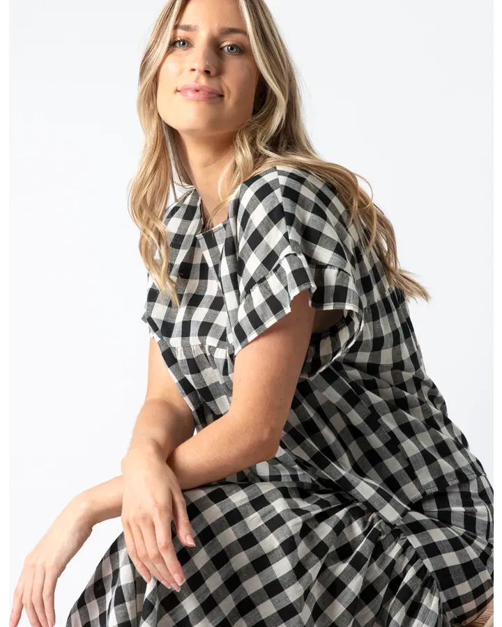 Dalton Skirt - Black & White Check