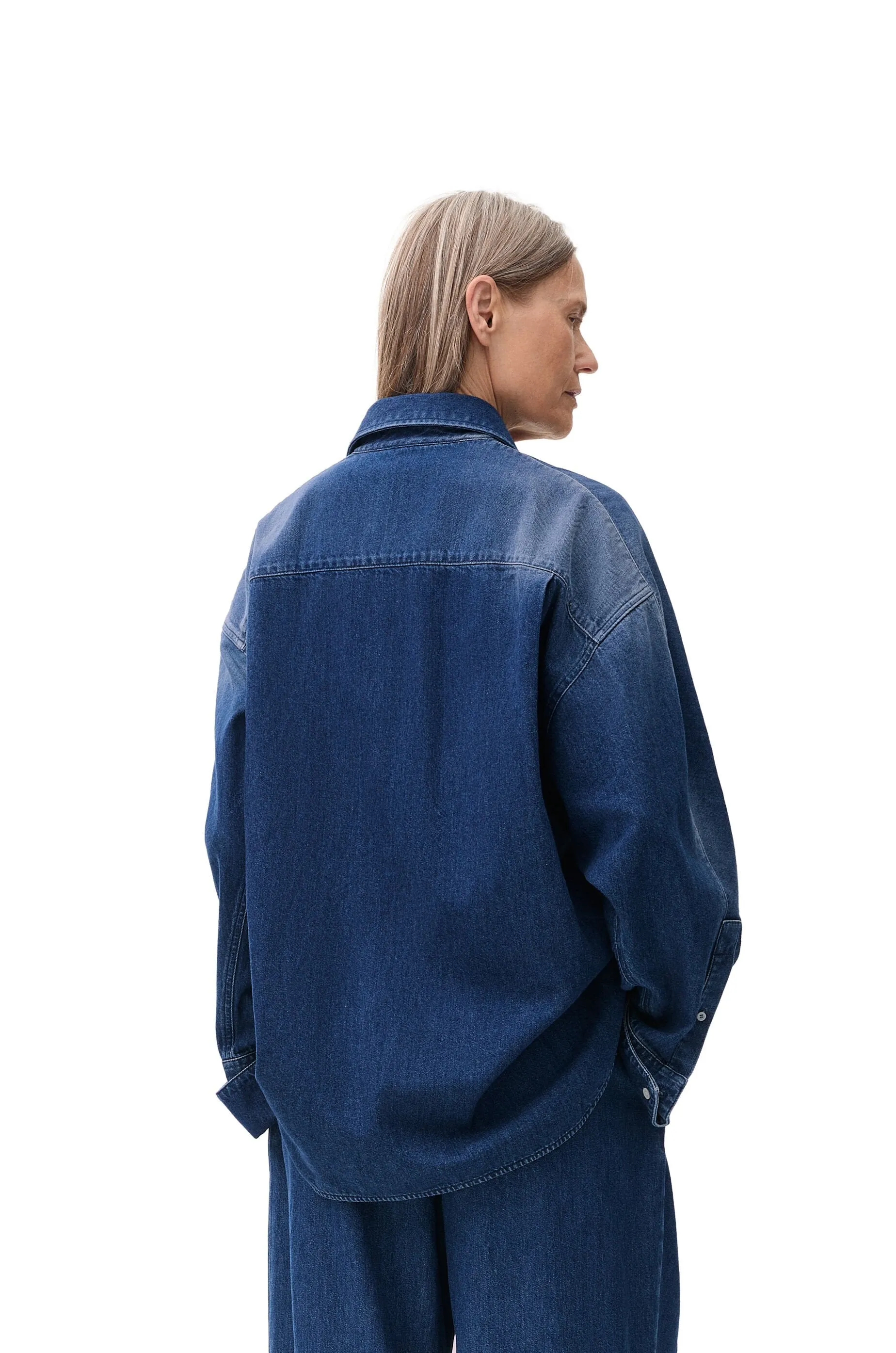 Draped Shirt In Denim