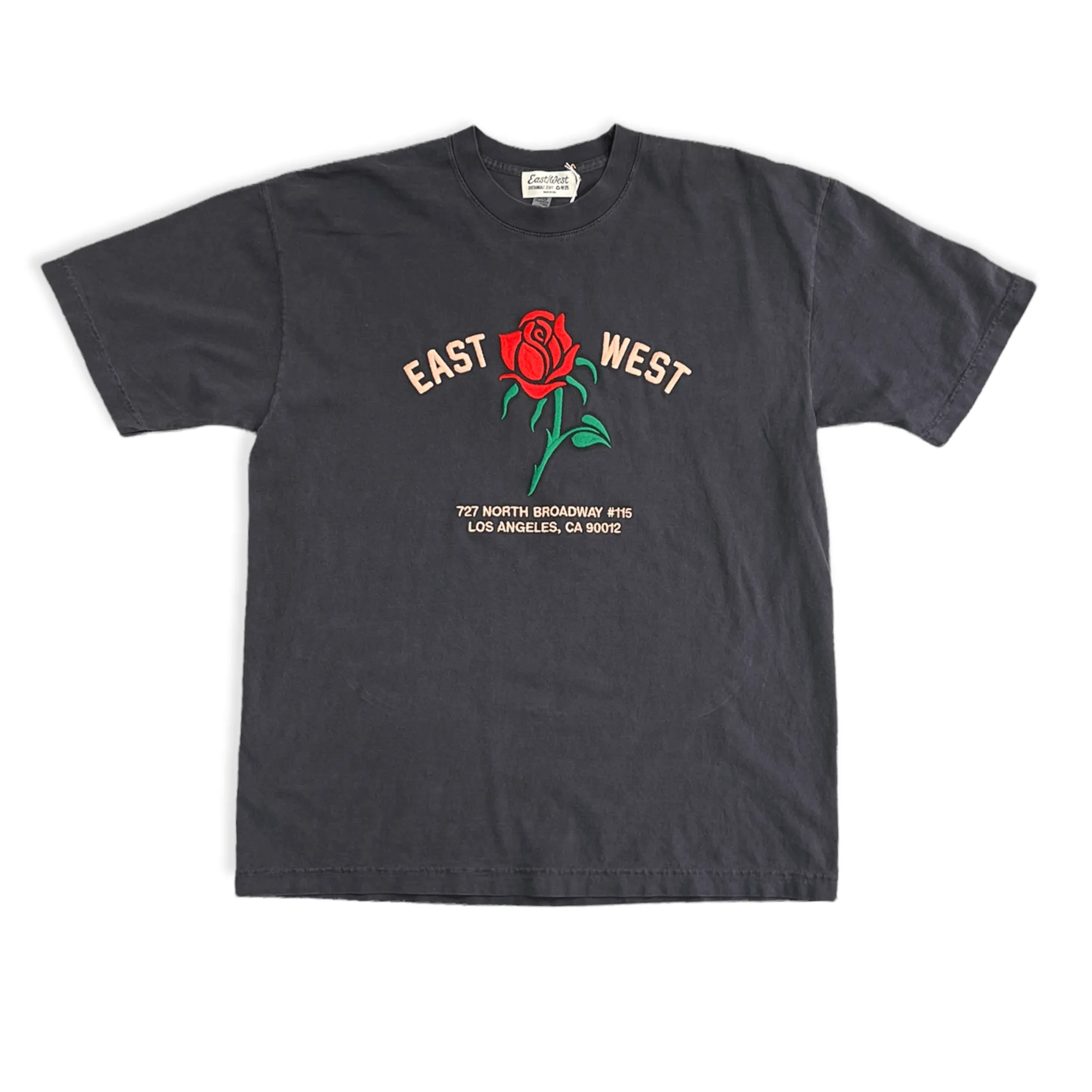 East West Rose Tee - Dusty Black