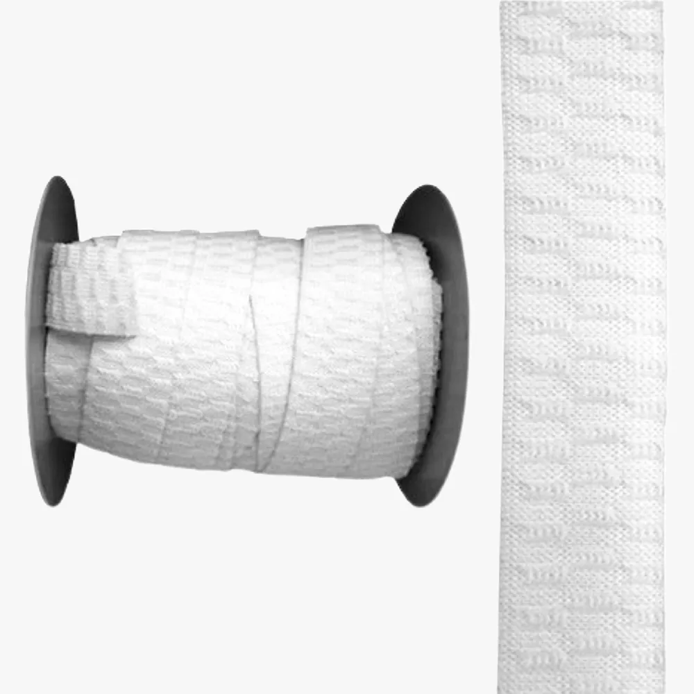 Elastic Non Curl 25mm White