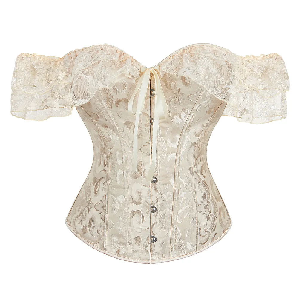 Elegant Lace Off-Shoulder Corset for Shaping, Designed for Party and Club Style