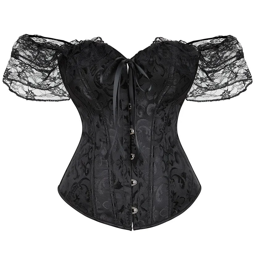 Elegant Lace Off-Shoulder Corset for Shaping, Designed for Party and Club Style