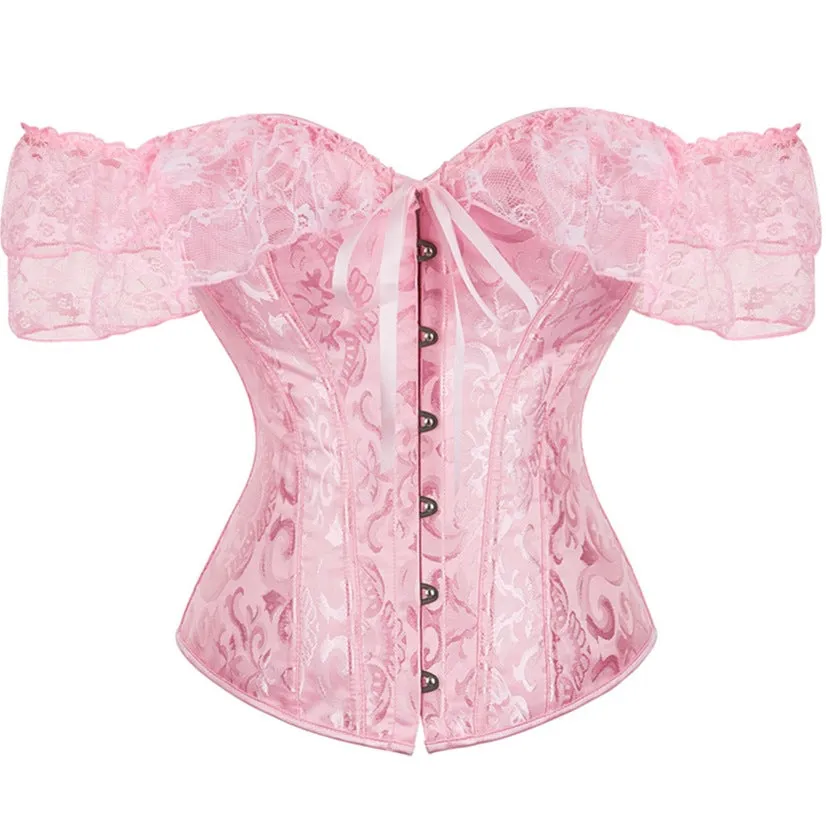Elegant Lace Off-Shoulder Corset for Shaping, Designed for Party and Club Style