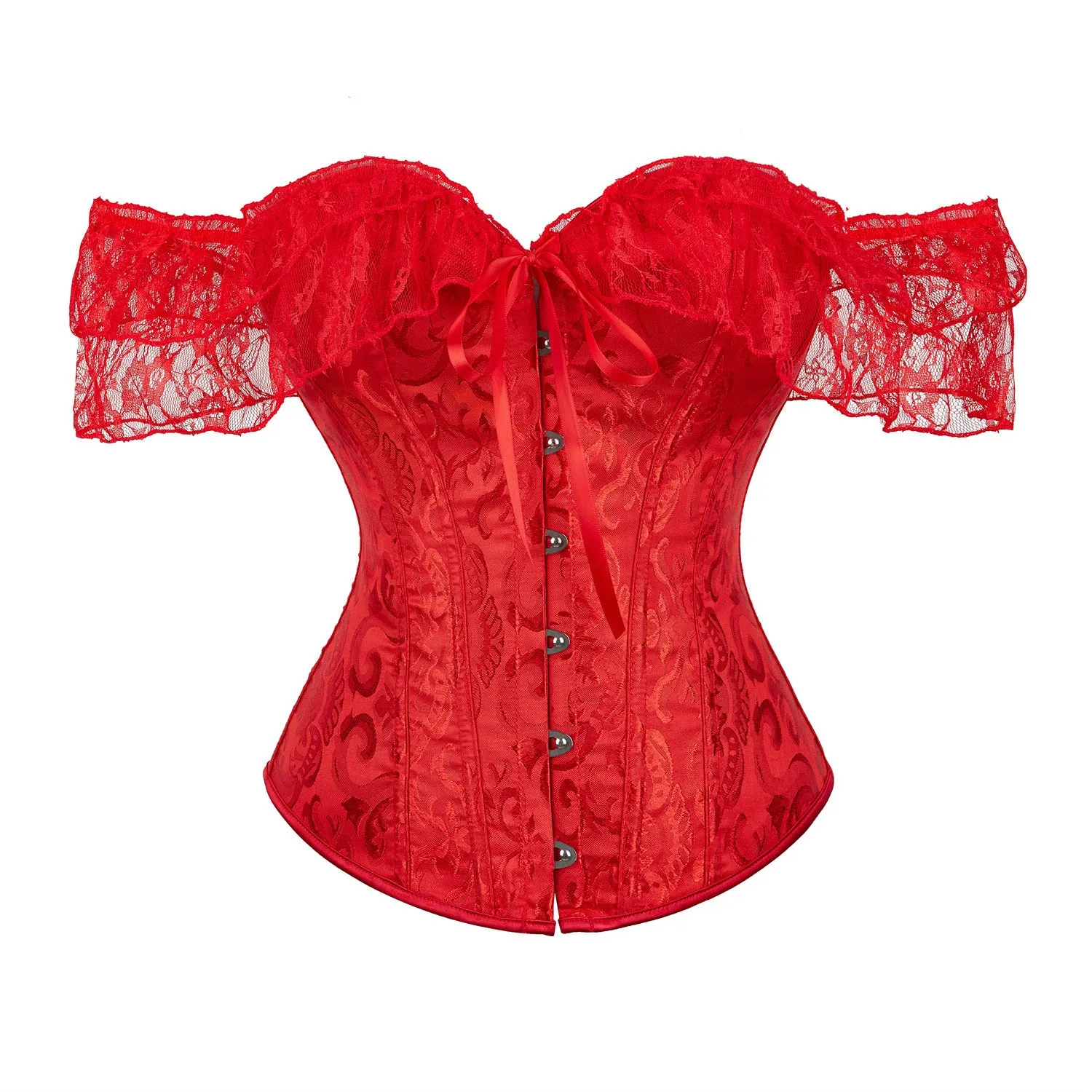 Elegant Lace Off-Shoulder Corset for Shaping, Designed for Party and Club Style