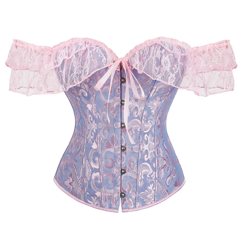 Elegant Lace Off-Shoulder Corset for Shaping, Designed for Party and Club Style