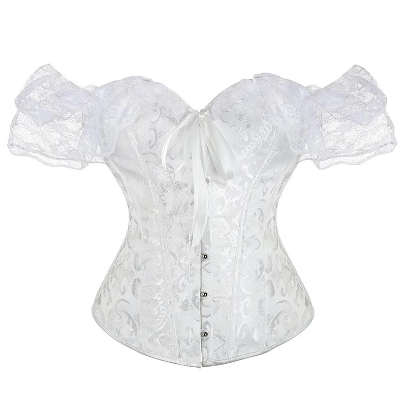Elegant Lace Off-Shoulder Corset for Shaping, Designed for Party and Club Style