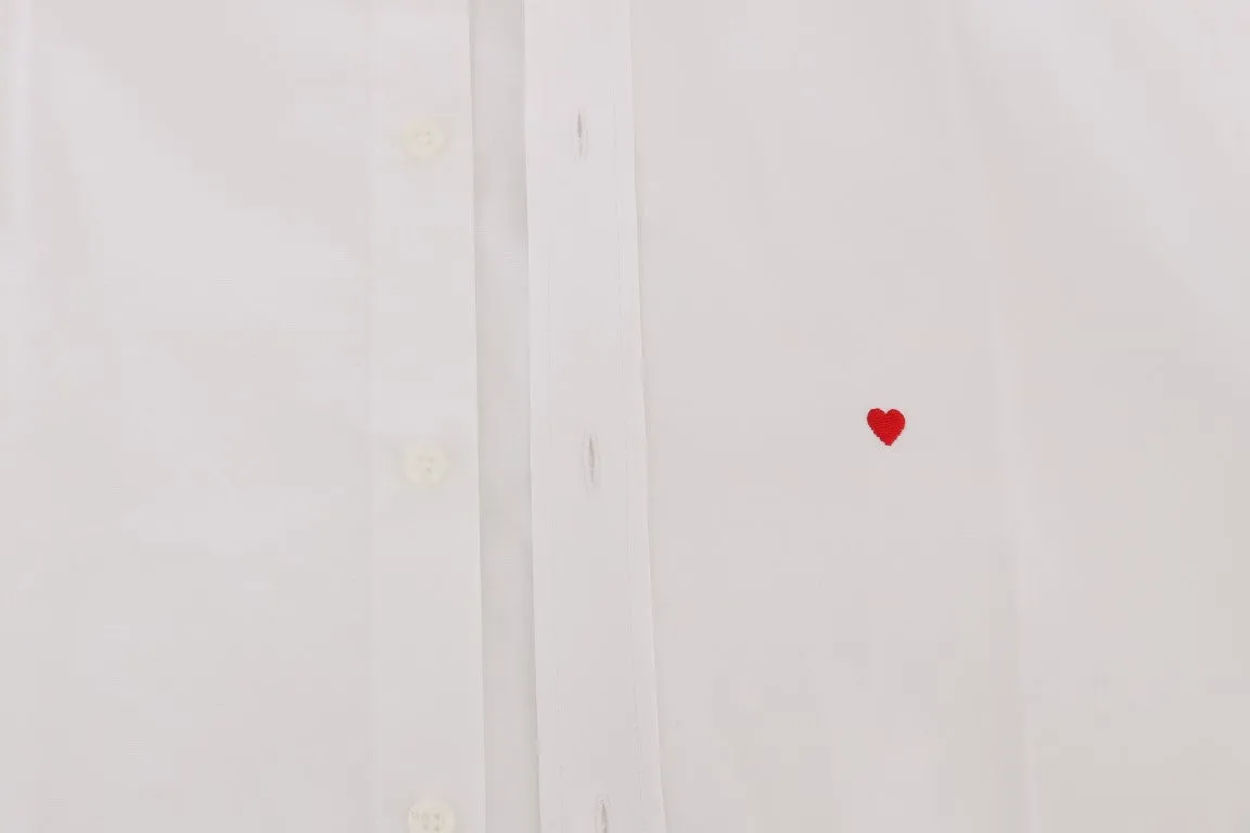 Elegant White Slim-Fit Cotton Shirt