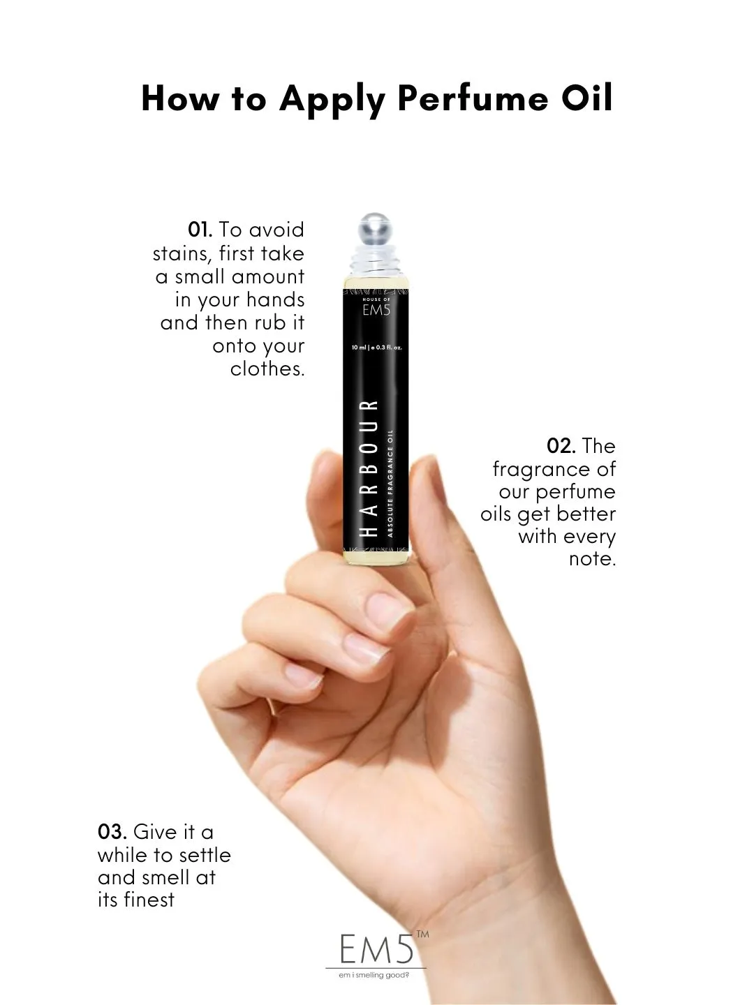 EM5™ Harbour Perfume Oil Roll On (Attar) 90% Concentrate Non-Alcoholic for Men and Women, Strong and Long Lasting | Fruity Fresh Tropical Fragrance Perfume Oil | 10ml Roll-On Easy to Carry and Travel Friendly