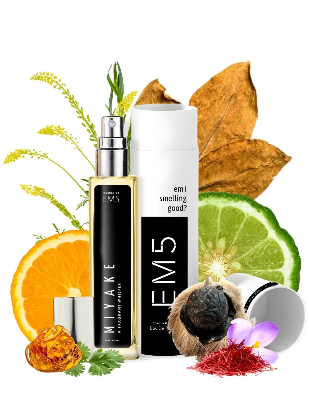 EM5™ Miyake Perfume EDP Spray for Men | Citrus Woody Fresh Spicy Fragrance Accords | Luxury Gift for Him | Variants Available: 50 ml Spray / 15 ml Spray