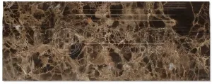 Emperador Dark Spanish Marble Baseboard Trim Molding, Polished