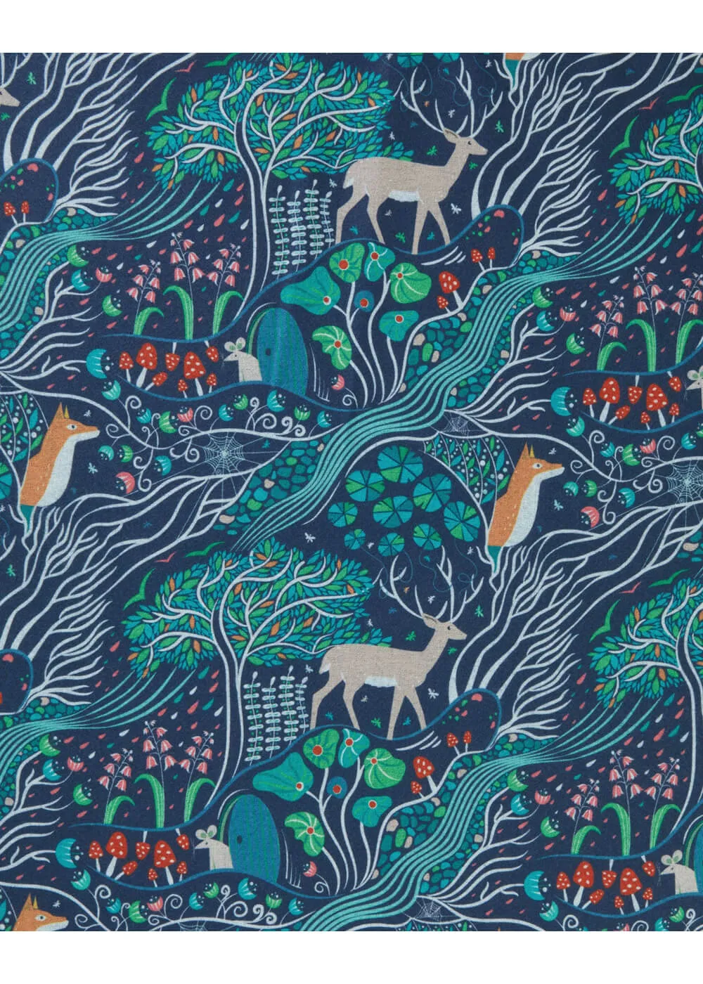 Fable England The Enchanted Tree Scarf Navy