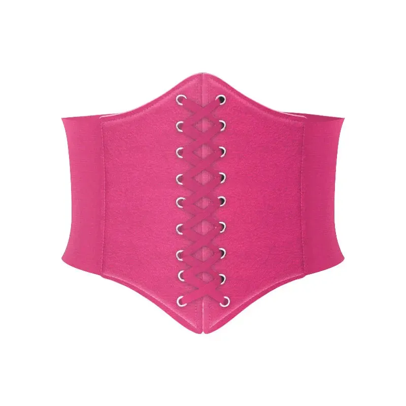 Fashion Corset Wide Belts Pu Leather Slimming Body Waistband Women Elastic Waist Belt