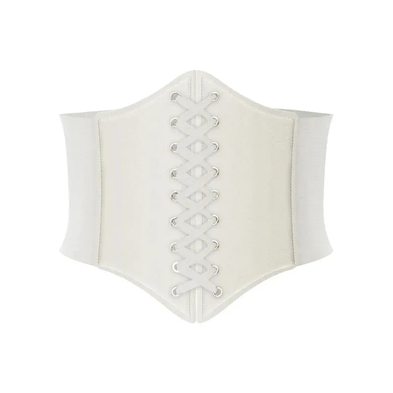 Fashion Corset Wide Belts Pu Leather Slimming Body Waistband Women Elastic Waist Belt