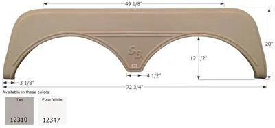 Fender Skirt for Sunnybrook-Tandem Axle, Tan
