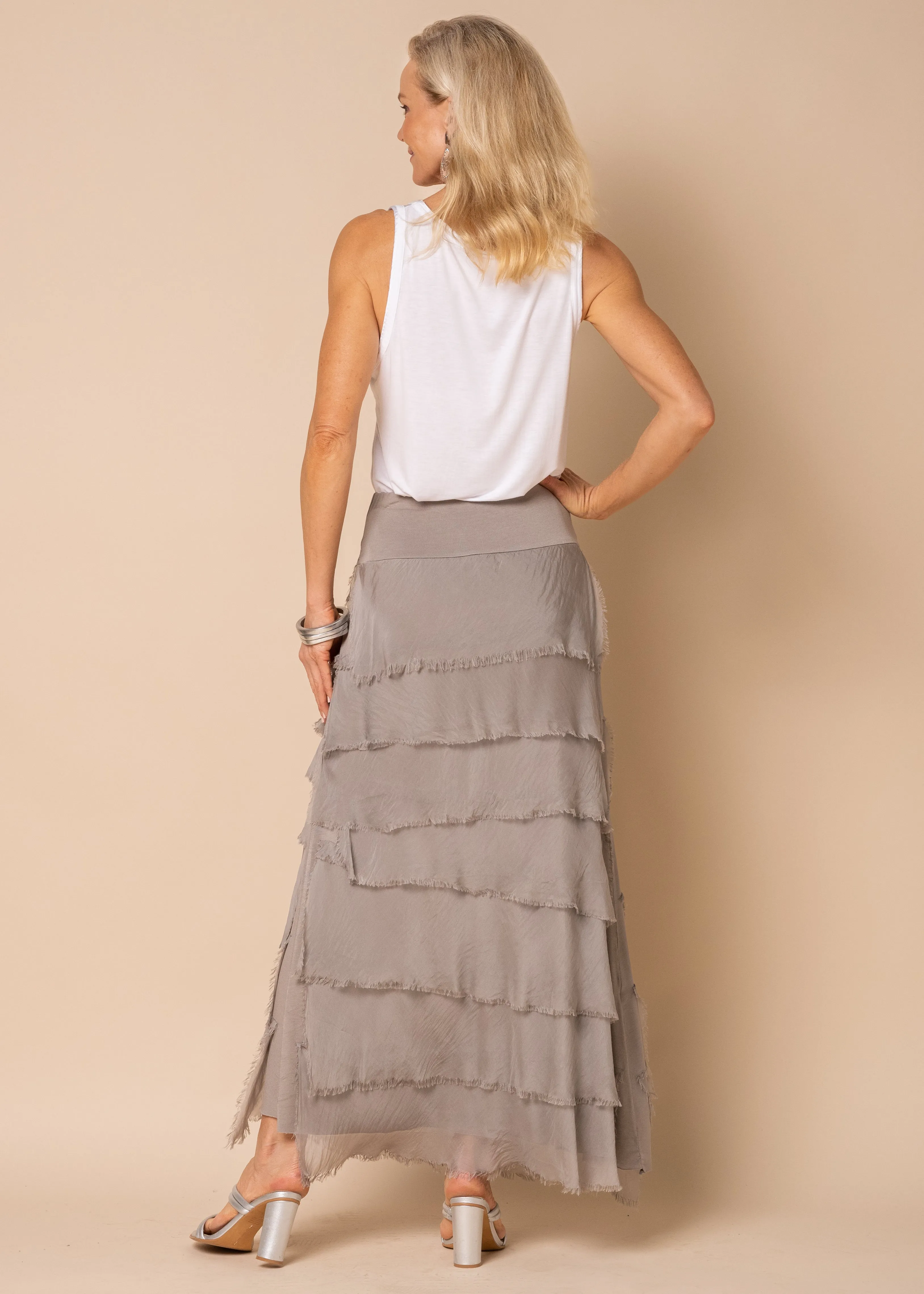 Fifi Silk Skirt in Mocha