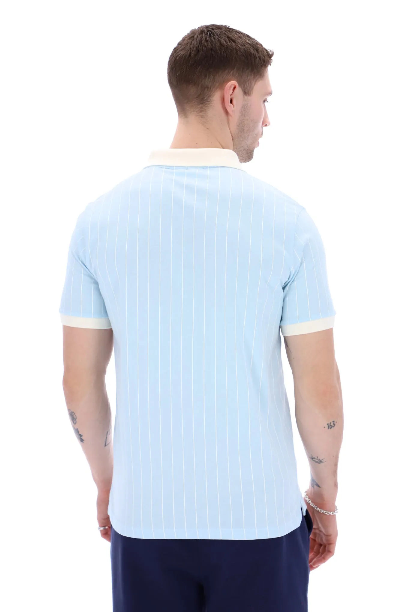 Fila Bb1 Vintage Stripe Polo Clear Blue/Mashmallow