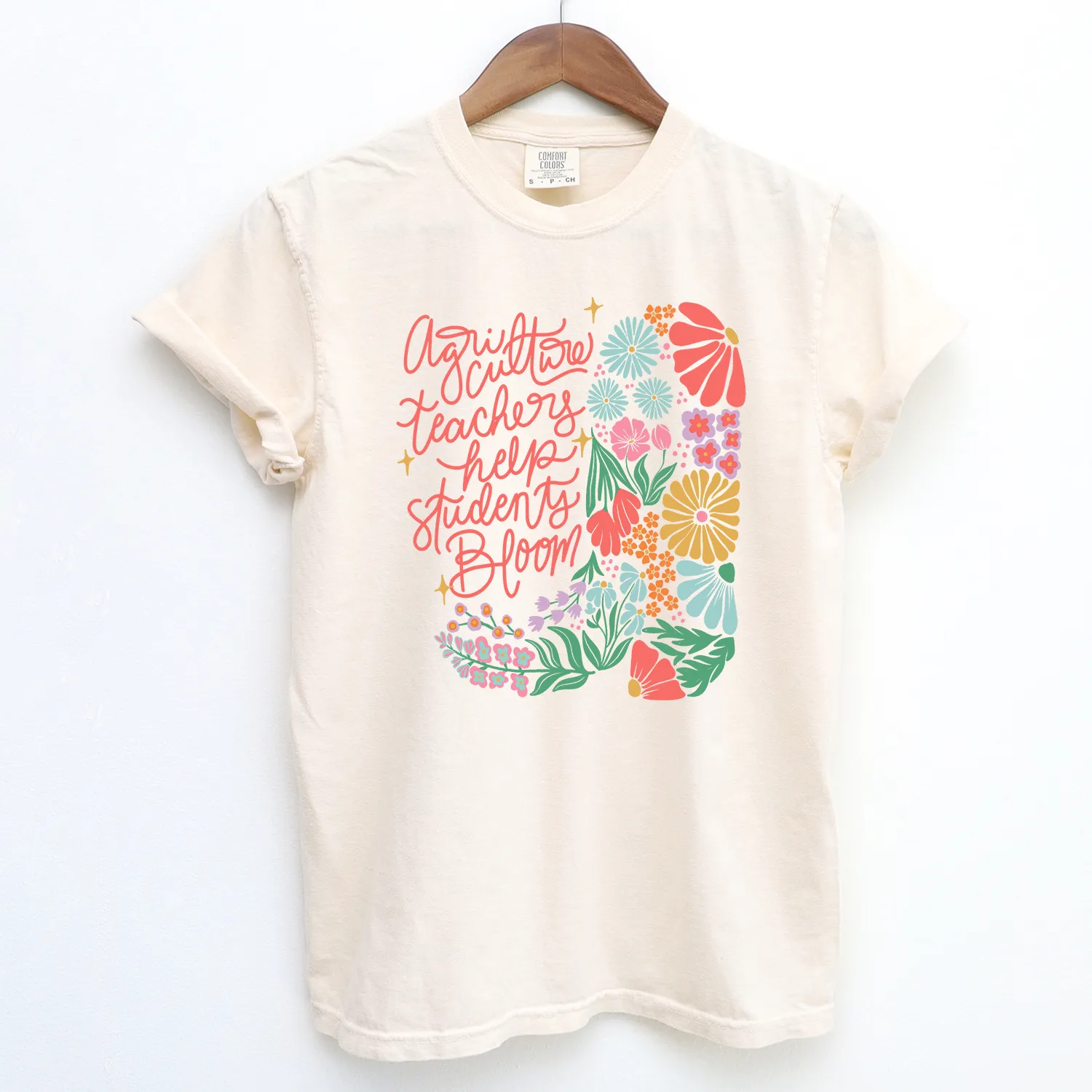 Floral Boot Bloom Comfort Colors T-Shirt