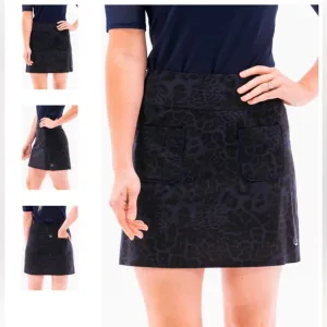 FORAY GOLF 🌻THE EDIT SKIRTS - NAVY LEOPARD PRINT