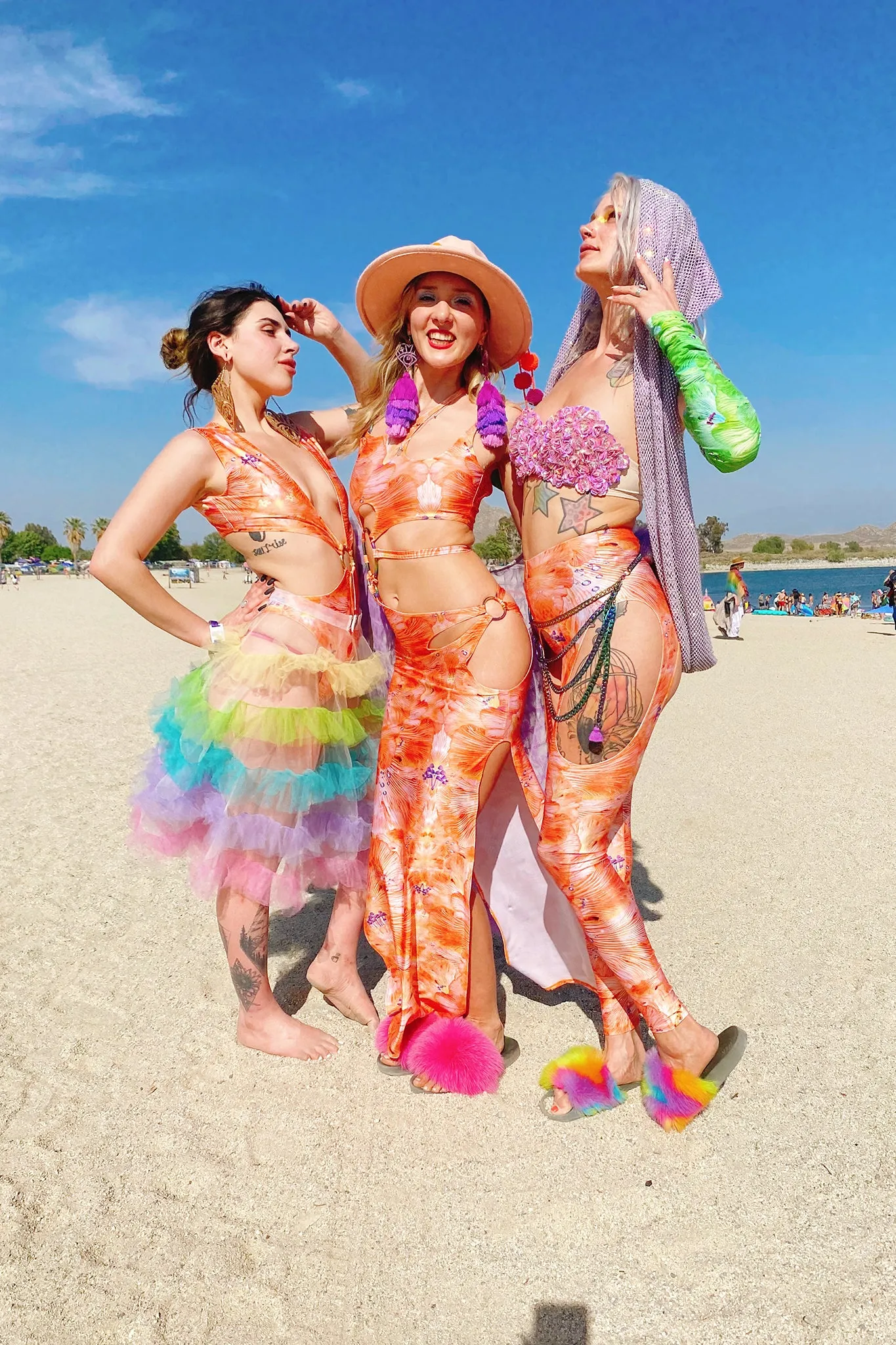 Forest Of Dreams Orange Cut Out Bodysuit