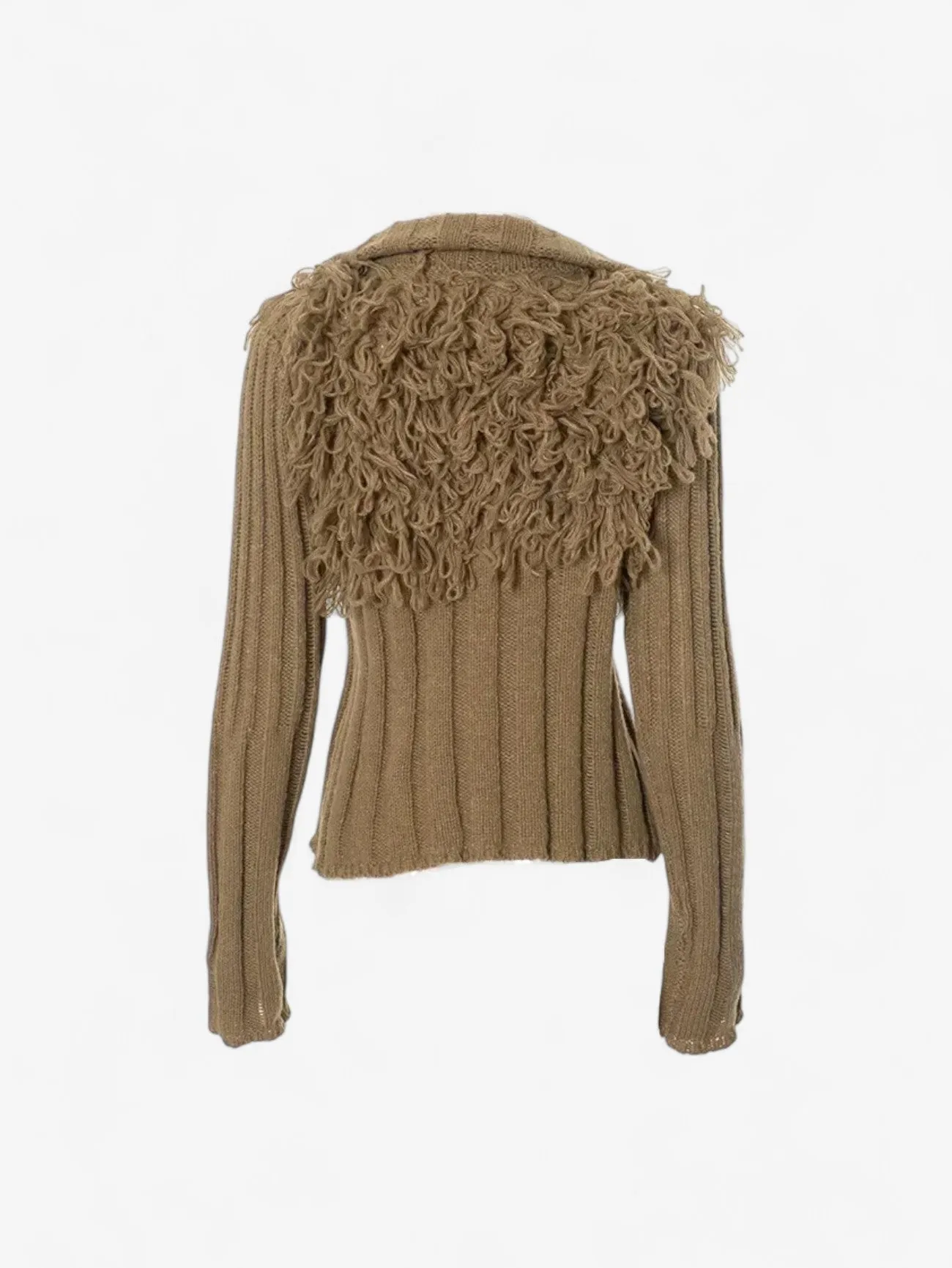 Foxes | Women's Fringe Knit Zip Turtleneck Sweater Vest