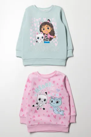 Gabby's Dollhouse 2 Pack Tracktops Light Green And Pink