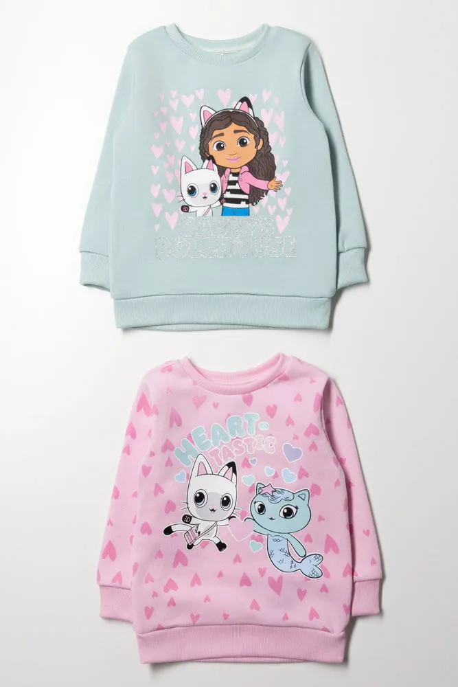 Gabby's Dollhouse 2 Pack Tracktops Light Green And Pink