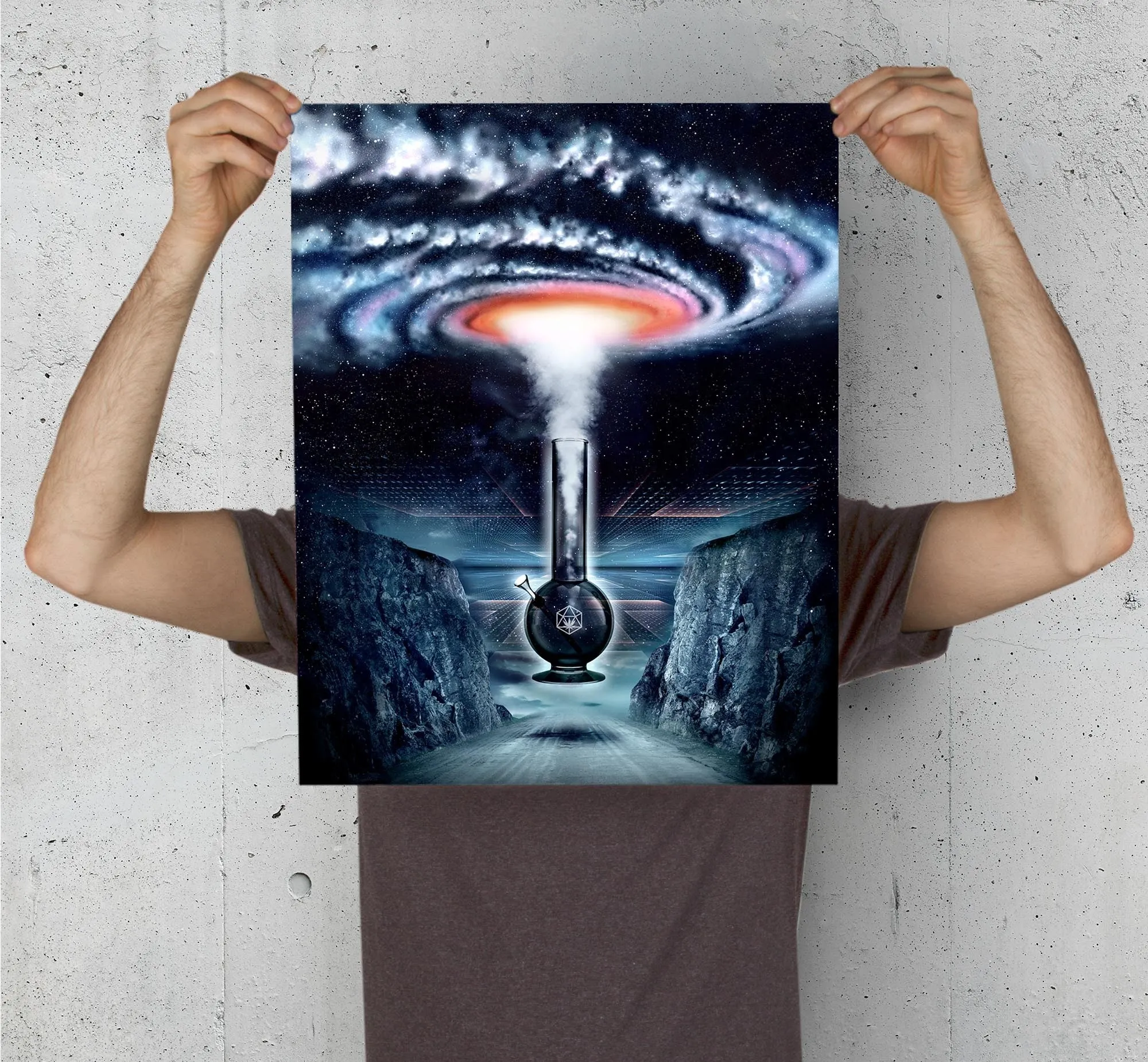 Galaxy Bong 16" X 20" Art Print