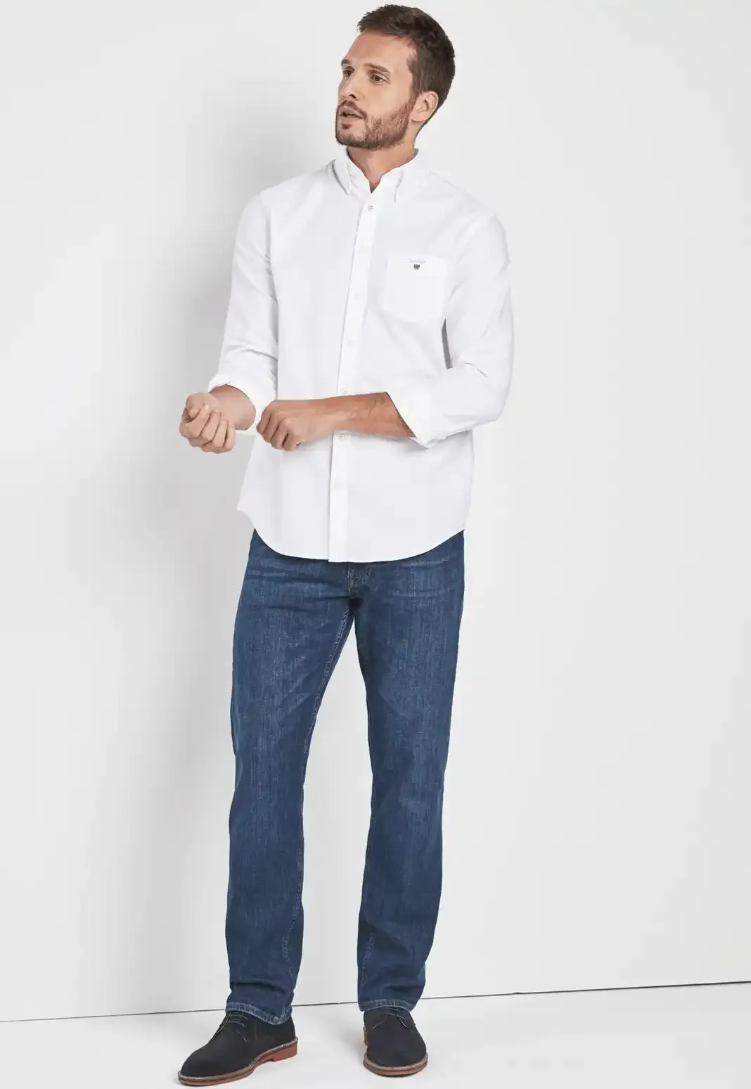 GANT Mens Regular Oxford Shirt White