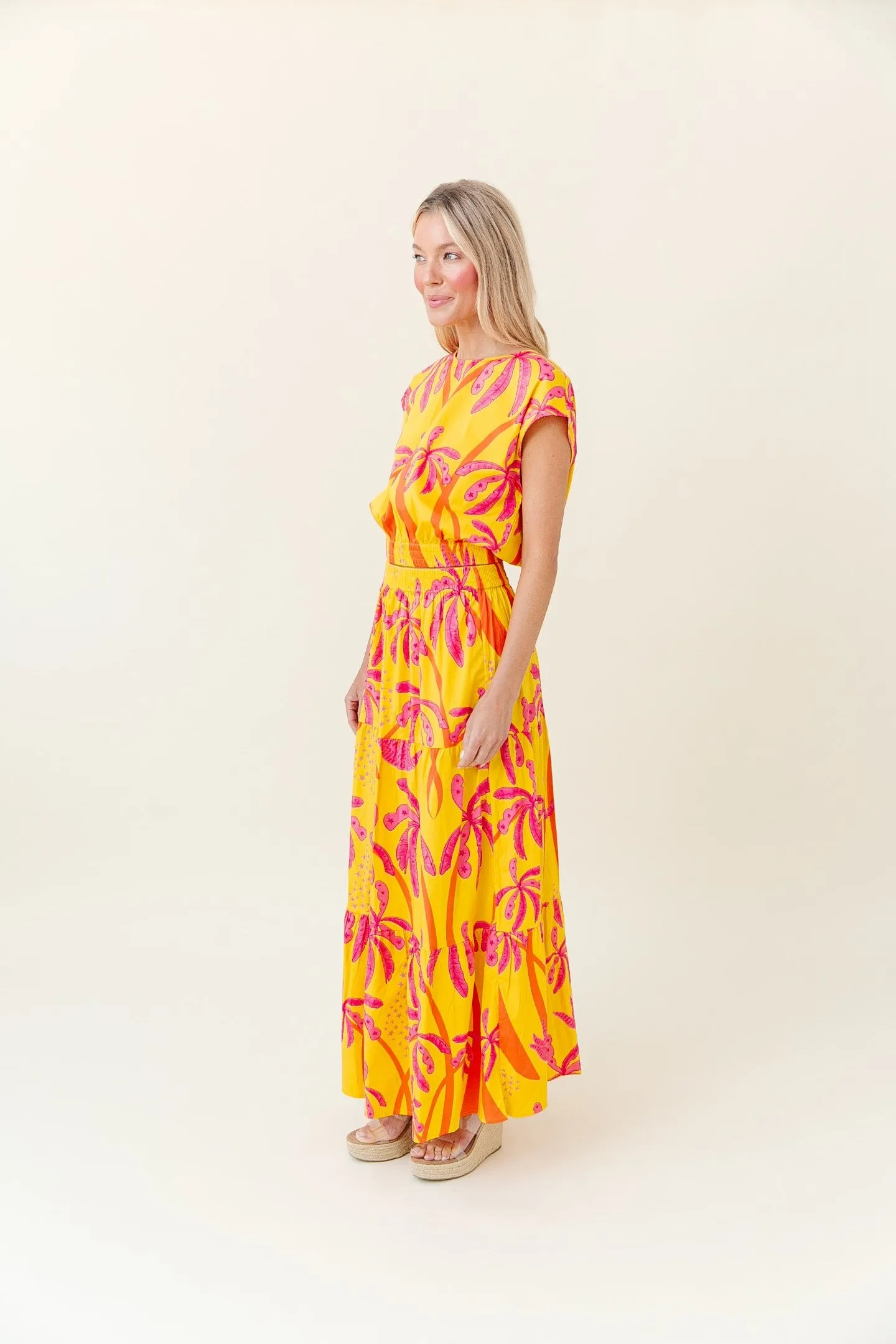 Gardenia Skirt in Antigua Palm