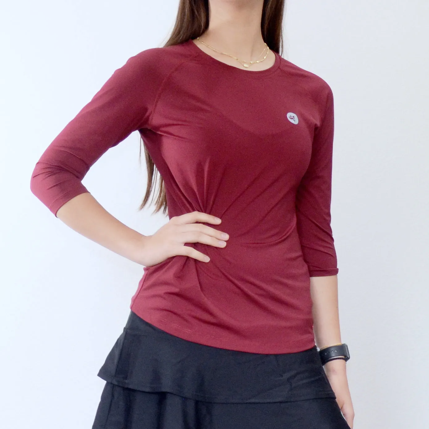 Garnet 3/4 Sleeve in Cherry