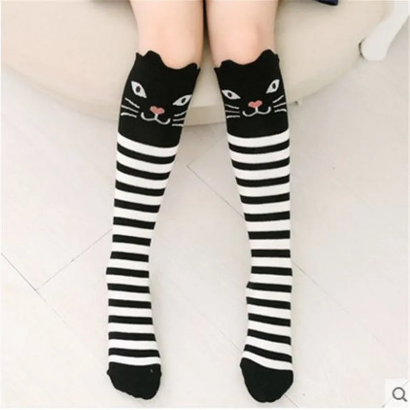 Girls cartoon over the knee socks