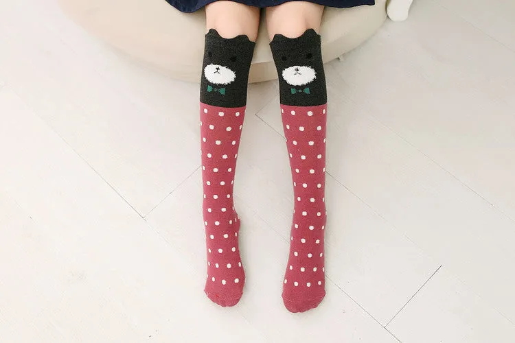Girls cartoon over the knee socks