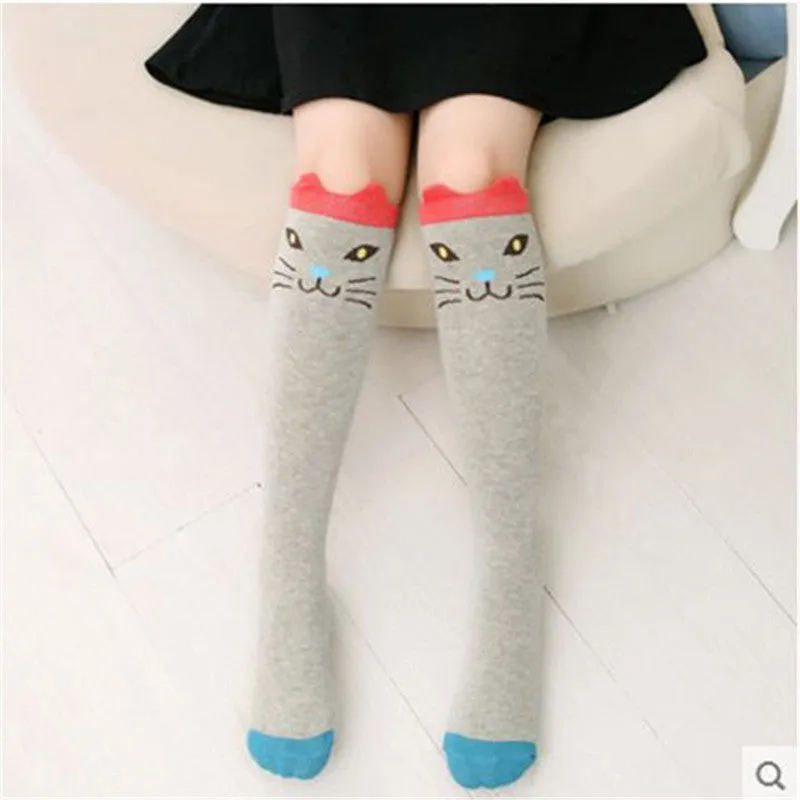 Girls cartoon over the knee socks
