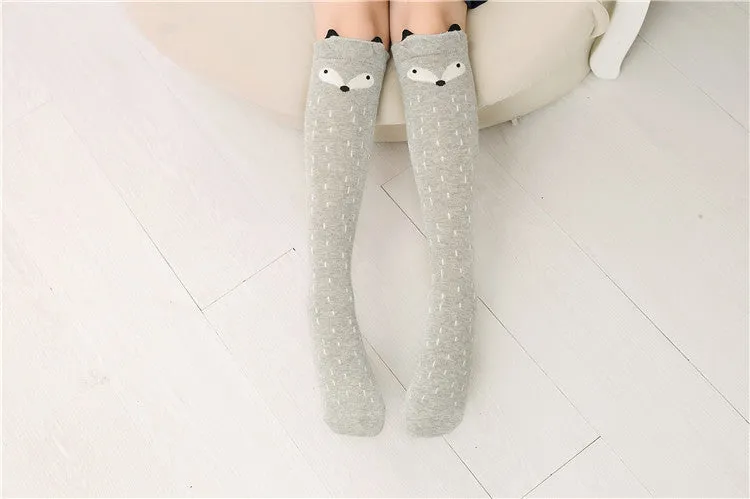 Girls cartoon over the knee socks