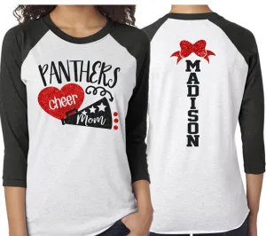Glitter Cheer Mom Shirt | Cheer Mom Shirts | Cheerleading Mom Shirts | Cheerleader Shirt Gift | Glitter Megaphone Shirt