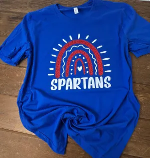 Glitter rainbow Spartans