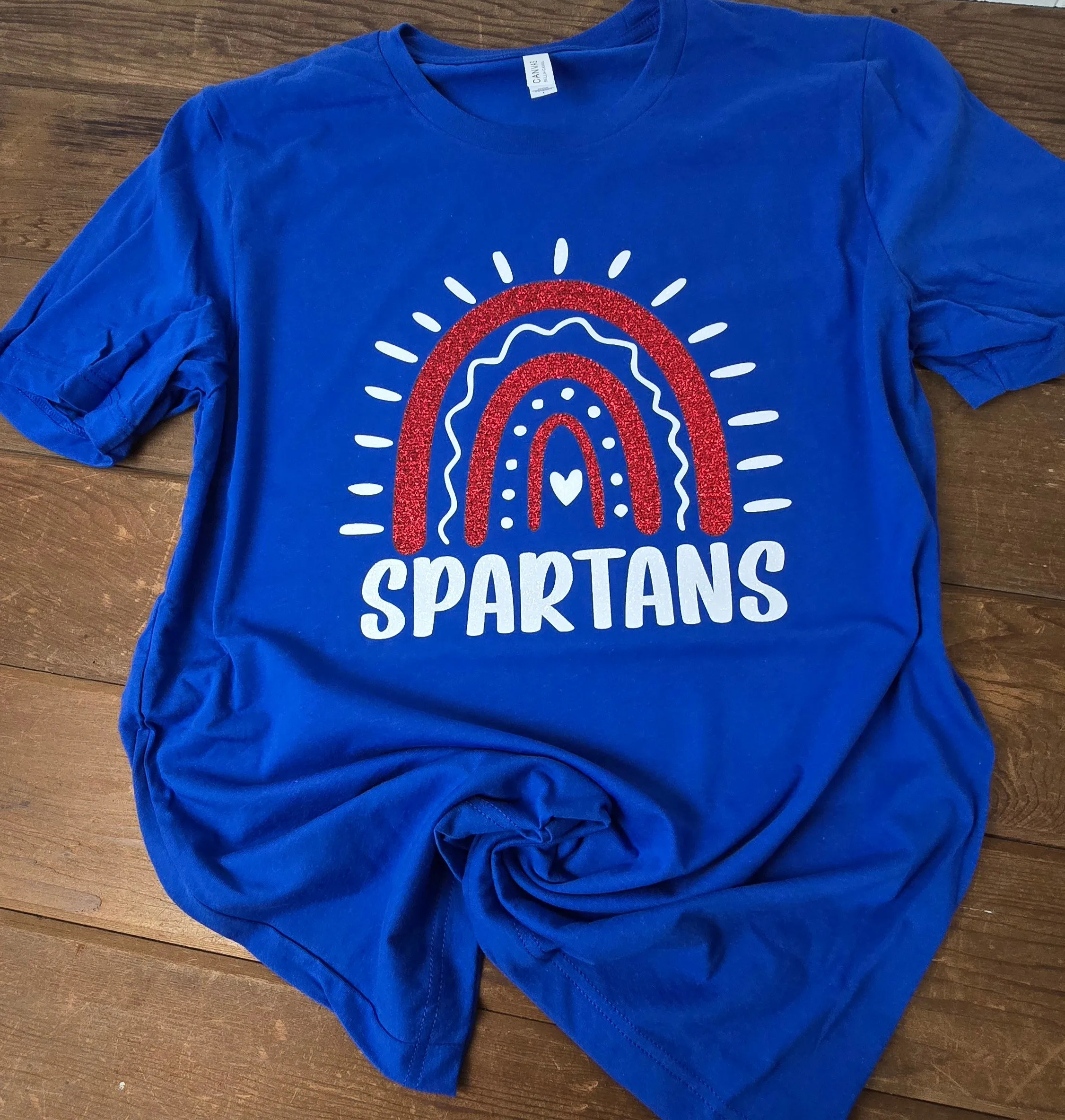 Glitter rainbow Spartans