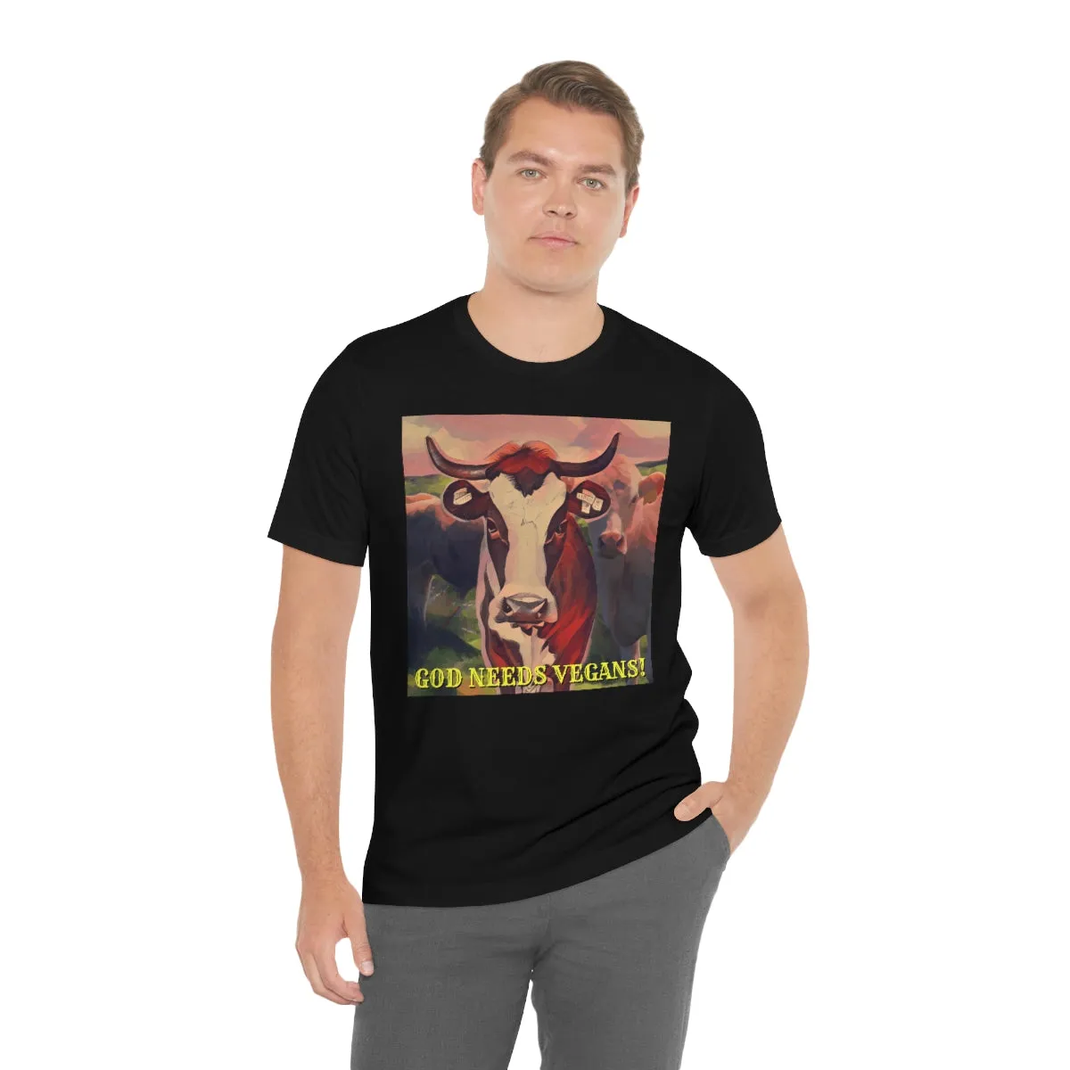God Needs Vegans! Short Sleeve Tee