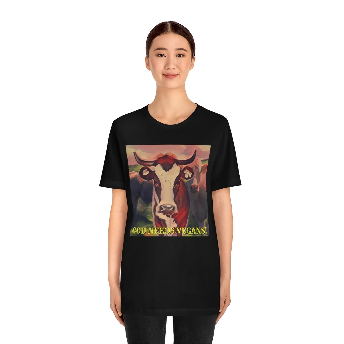 God Needs Vegans! Short Sleeve Tee